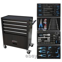 4 Drawer Tool Chest Storage Cabinet Tool Box Rolling Cart with Tools Sets