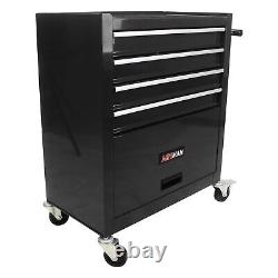 4 Drawer Tool Chest Storage Cabinet Tool Box Rolling Cart with Wheels & Tools Sets