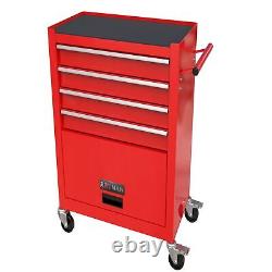 4 Drawer Tool Chest Storage Cabinet Tool Box Rolling Cart with Wheels & Tools Sets