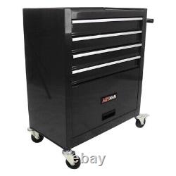 4 Drawers Tool Box Cart Tool Storage Cabinet Chest with Tool Sets & Wheels