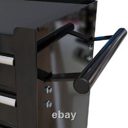 4 Drawers Tool Cabinet with Tool Sets-BLACK