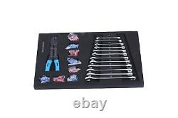 4 Drawers Tool Cabinet with Tool Sets-BLACK