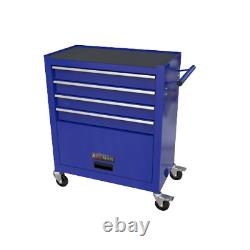 4 Drawers Tool Cabinet with Tool Sets-BLUE