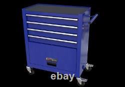 4 Drawers Tool Cabinet with Tool Sets-BLUE