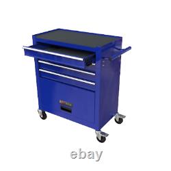 4 Drawers Tool Cabinet with Tool Sets-BLUE