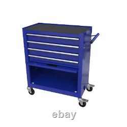 4 Drawers Tool Cabinet with Tool Sets-BLUE