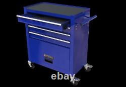 4 Drawers Tool Cabinet with Tool Sets-BLUE