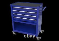 4 Drawers Tool Cabinet with Tool Sets-BLUE