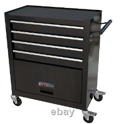 4 Drawers Tool Cabinet with Tool Sets Equipped with four wheels, multifunctional