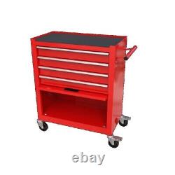 4 Drawers Tool Cabinet with Tool Sets-RED