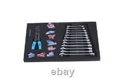 4 Drawers Tool Cabinet with Tool Sets with Wheels Tool Box with Handle-BLACK