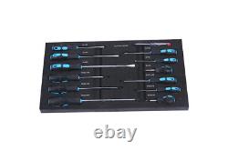 4 Drawers Tool Cabinet with Tool Sets with Wheels Tool Box with Handle-BLACK