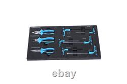 4 Drawers Tool Cabinet with Tool Sets with Wheels Tool Box with Handle-BLUE