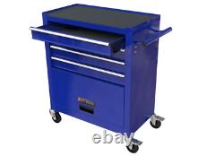 4 Drawers Tool Cabinet with Tool Sets with Wheels Tool Box with Handle-BLUE