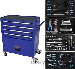 4 Drawers Tool Cart with Tool Set, Rolling Tool Box Storage with238 Piece Tool Kits
