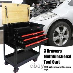 4 Drawers Tool Chest Storage Cabinet Tool Box Rolling Cart withTool Set & Wheels
