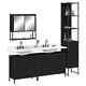 4 Piece Bathroom Furniture Set Black Engineered Wood Vidaxl Vidaxl
