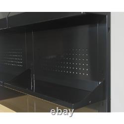 53 In. W X 69 In. H X 19 In. D Steel Garage Cabinet Set In Black (6-Piece)