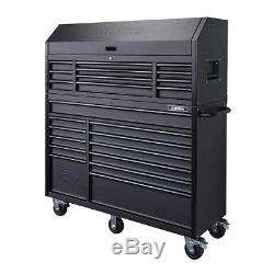 56 in. 23-Drawer Tool Chest and Rolling Cabinet Set 18 Ga. Steel 22 in. D, Textu