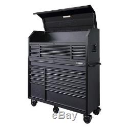 56 in. 23-Drawer Tool Chest and Rolling Cabinet Set 18 Ga. Steel 22 in. D, Textu
