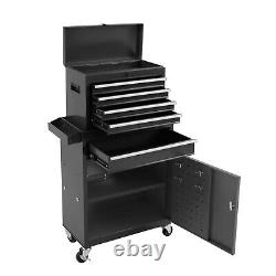 5-Drawer Rolling Tool Chest Steel Combination Set Black