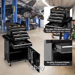 5-Drawer Rolling Tool Chest Steel Combination Set Black