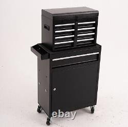 5-Drawer Rolling Tool Chest Steel Combination Set Black