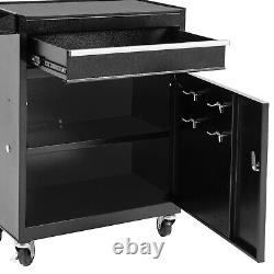 5-Drawer Rolling Tool Chest Steel Combination Set Black