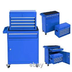 5-Drawer Rolling Tool Chest Steel Combination Set Blue