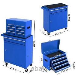 5-Drawer Rolling Tool Chest Steel Combination Set Blue