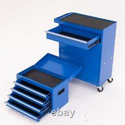 5-Drawer Rolling Tool Chest Steel Combination Set Blue