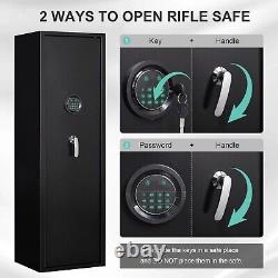 5 Gun Safe Fingerprint Digital Password Rifle Cabinet Quick Access Pistol