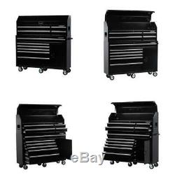61 In. W 10 Drawer 1 Door Combination Tool Chest Rolling Cabinet Set In Gloss