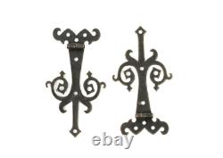 6 Medieval Bronze Finish Strap Hinges for Cabinets, Chests, and More