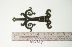 6 Medieval Bronze Finish Strap Hinges for Cabinets, Chests, and More