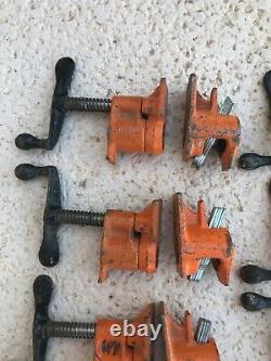7 Used Sets of Heavy Duty Steel Pony Clamps #5003 for 1 OD Pipe USA Made