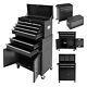 8-drawer Rolling Tool Chest Steel Combination Set Black