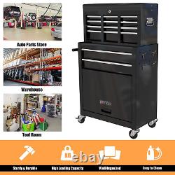 8-Drawer Rolling Tool Chest Steel Combination Set Tool Storage Cabinet with Wheels