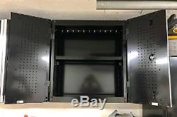 98 in. H x 108 in. W x 24 in. D Steel Garage Cabinet Set in Black (6-Piece)