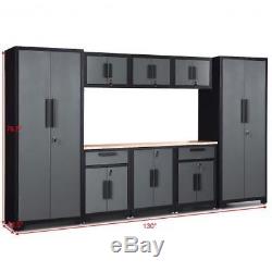 9 Pcs Warehouse Garage Storage Cabinet Drawer Shelves Organizer Big Steel Set