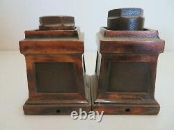 Antique Cast Iron/Steel Display Cabinet Adjustable Feet Set of 4