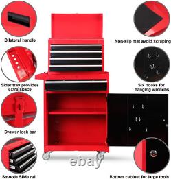 BIG RED ATBT2315RB Rolling Tool Chest with 5 Sliding Drawers, Lockable Tool Box