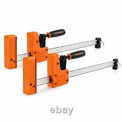 Bar Clamp Set, 2-pack 90° Parallel Clamp Cabinet Master, Steel Jaw Bar 18