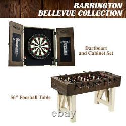 Barrington Bellevue Collection Bristle Dartboard Cabinet Set, Steel Tip Darts, B