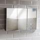 Bath Vida Tiano Bathroom Cabinet Triple Mirror Wall Mounted Stainless Steel