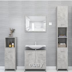 Bathroom Furniture Set Concrete Gray Chipboard Brand New Free Shipping