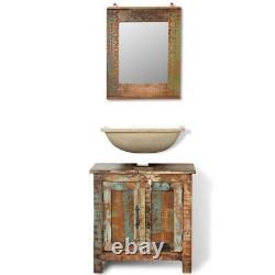 Brand New High Quality Reclaimed Solid Wood Bathroom Vanity Cabinet Set