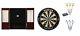 Bristle Dartboard + Mahogany Steel Tip Cabinet + 2 X Tungsten Darts Sets