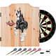 Budweiser Dart Cabinet Set With Darts And Board Clydesdale Black