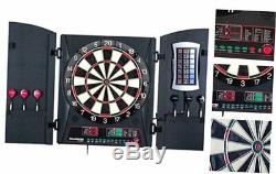 Bullshooter CricketMaxx Series Electronic Dartboard Cabinet Set Play Steel or